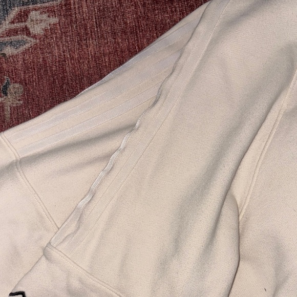 Adidas Men's Cream Hoodie with Black Accents - Picture 9 of 9